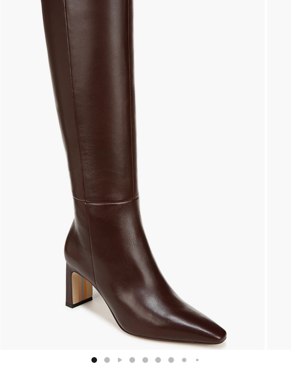 Sam Edelman Sylvia Knee High Leather Boots in Spiced Pecan